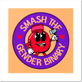 Smash The Gender Binary - Rid Gender Rolls Posters and Art